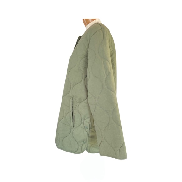 Lucky Brand Green Lightweight Quilted Snap Front Jacket NWT Size M - Picture 6 of 14